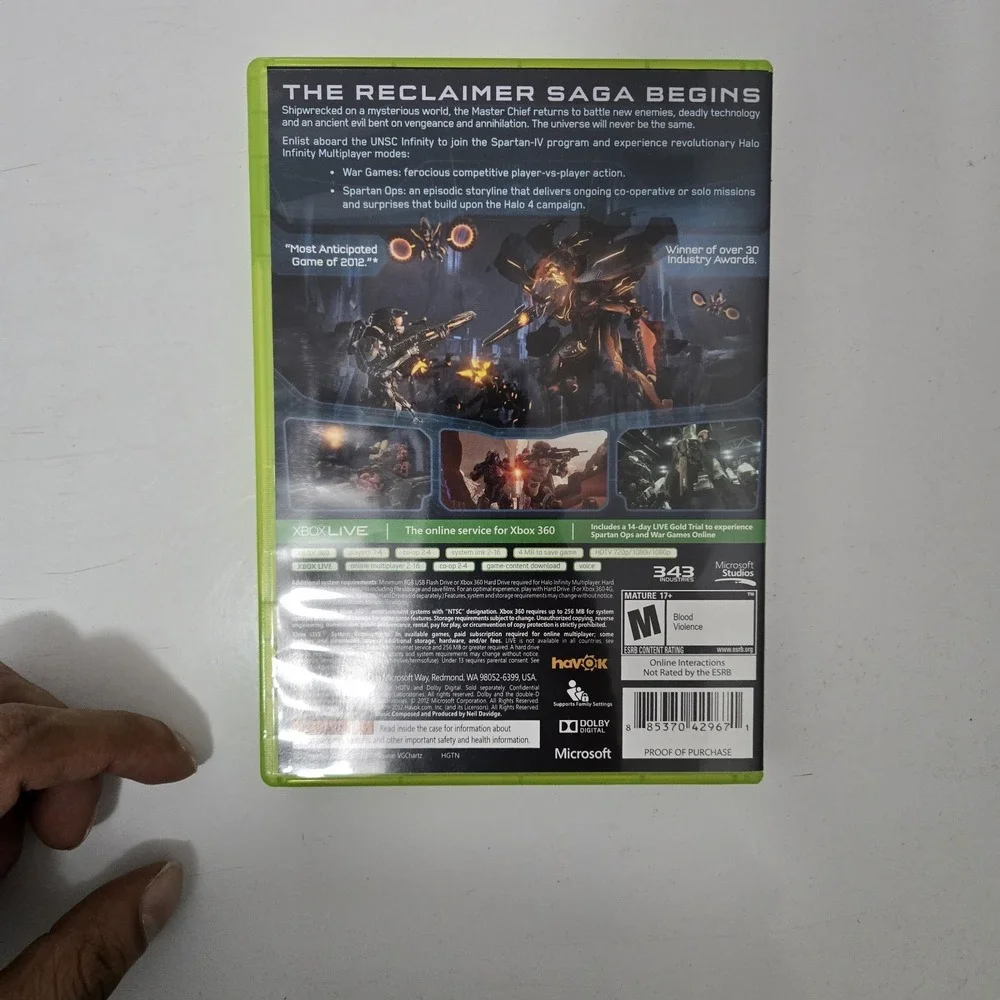 Halo 4 Xbox 360 Complete 2 Disc Set CIB Case Inserts Microsoft 2012
